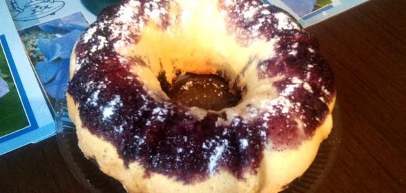 Черничный пирог без масла