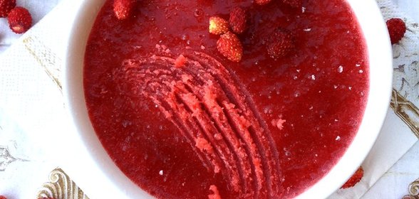 Гранита с клубникой и каркаде