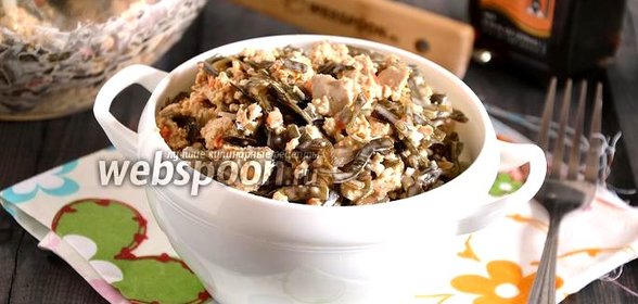 Салат из морской капусты с тофу