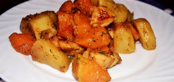 Рагу с курицей в мультиварке