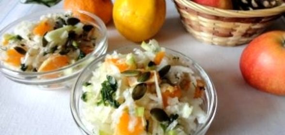 Салат из редьки с мандарином