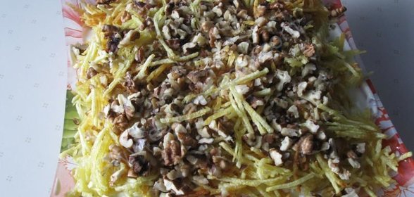 Салат Обжорка с грибами и говядиной