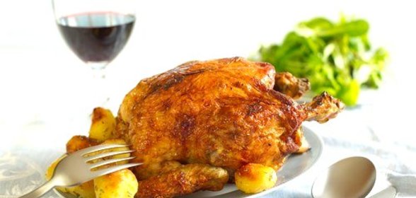 Курица с медом, горчицей и корицей