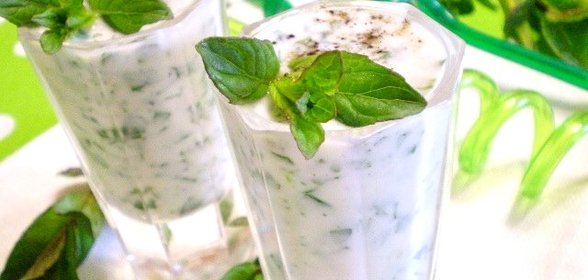 Кефир с зеленью