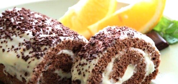 Шоколадно-апельсиновый рулет