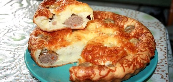 Пирог из фрикаделек