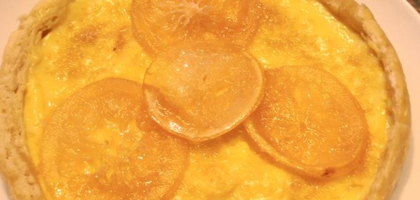 Тарт с цитрусовыми и виски