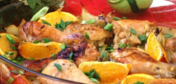Курица с апельсинами