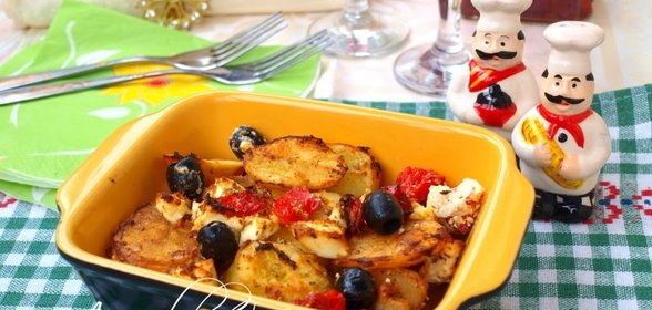 Греческая сковорода с картофелем