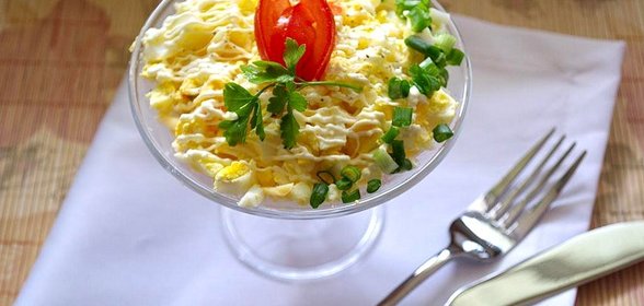 Салат Морской бриз с горбушей