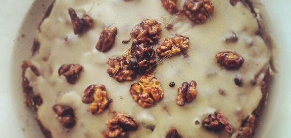 Лучший кофейный бисквит с грецкими орехами