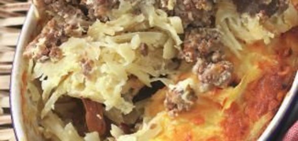 Капустная запеканка с мясным фаршем
