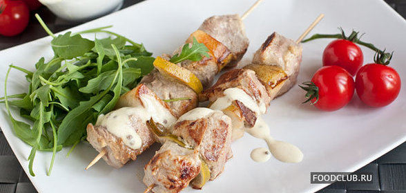 Шашлычки из свиной вырезки с грушами