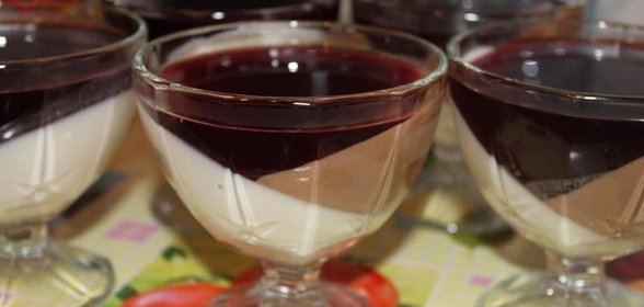 Желе трехслойное