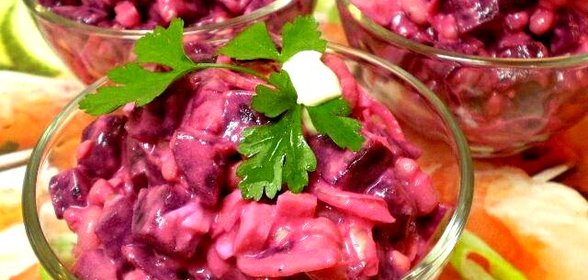 Салат из свеклы и фасоли