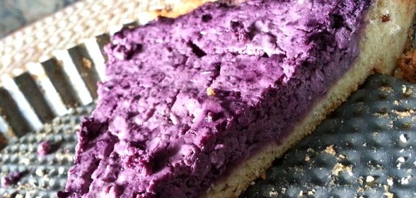 Творожный пирог с черникой