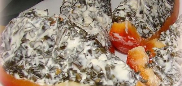 Перец фаршированный морской капустой