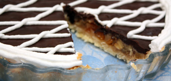 Шоколадный торт с ириской