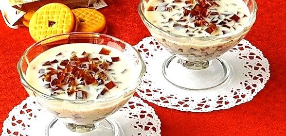 Кофейное желе в сливочно-ликёрном коктейле