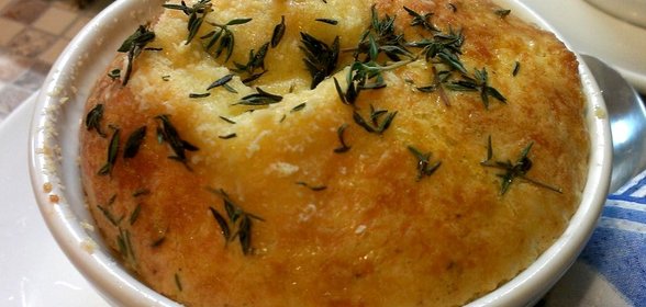 Суфле из козьего сыра с тимьяном