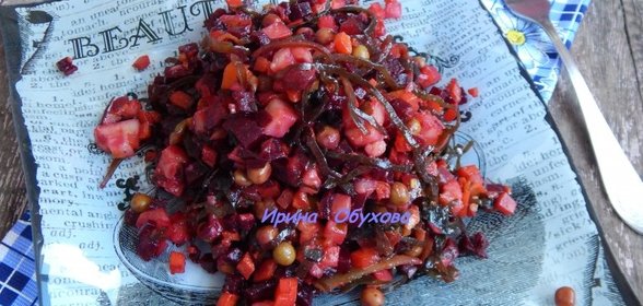 Винегрет с морской капустой