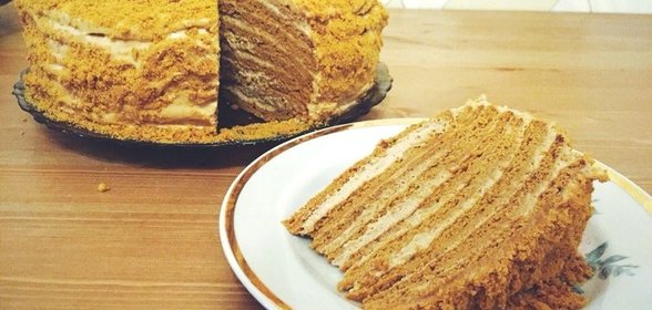 Медовик с заварным кремом