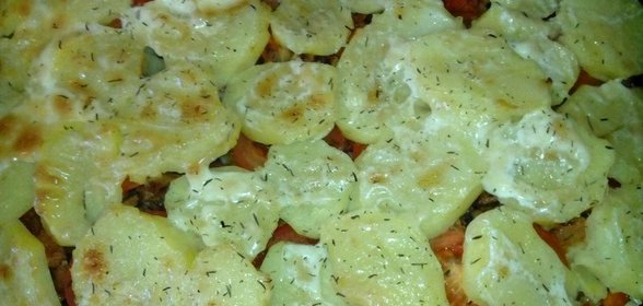 Картофель запеченный с фаршем