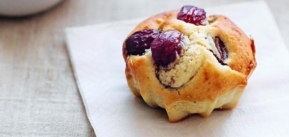 Маффины с голубым сыром и виноградом
