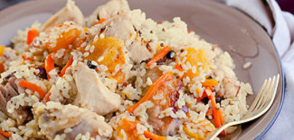Плов с курицей в мультиварке