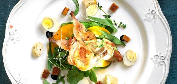 Салат с перепелкой