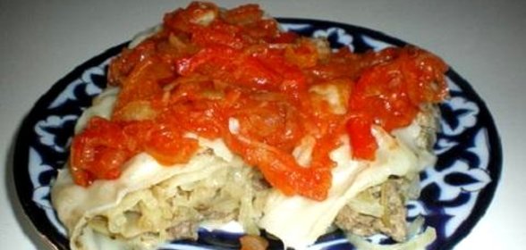 Узбекское блюдо Ханум