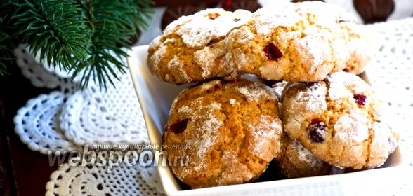 Мягкое печенье с клюквой
