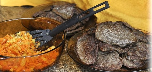 Пирожные из печени с овощей