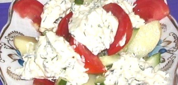 Теплый салат с картофелем