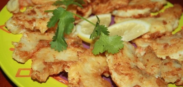 Стрипсы из морского окуня