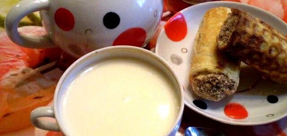 Чай зеленый с молоком