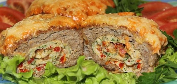 Мясные зразы рулетные