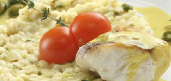 Ризотто с морским чертом