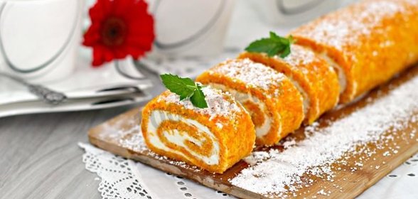 Морковный рулет с сыром