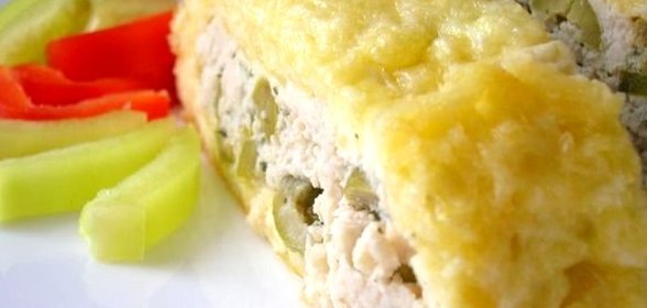 Рулет из сыра с курицей
