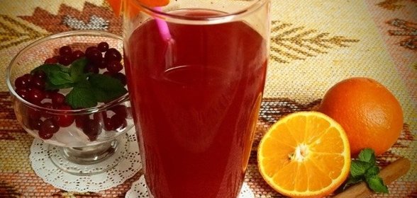 Клюквенно-апельсиновый морс