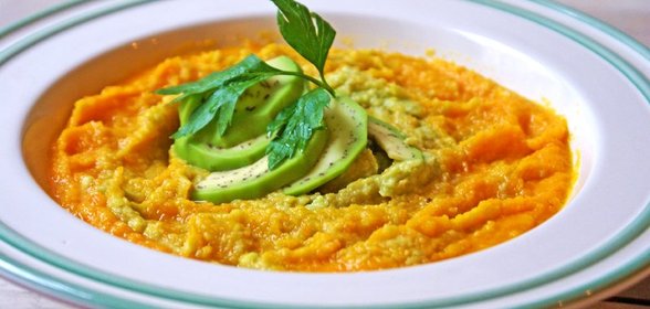 Крем-пюре из тыквы и авокадо