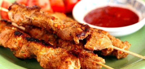 Шашлык из индейки в имбирном соусе