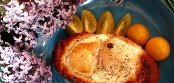 Яичница в булочке