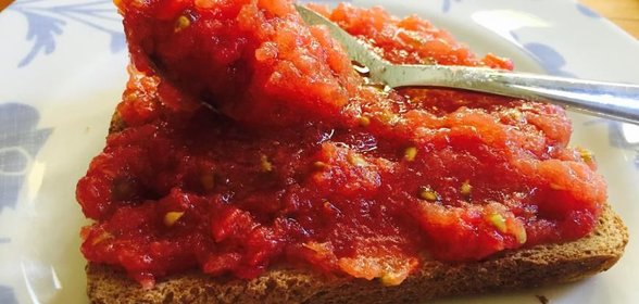 Пан кон томате (pan con tomate) хлеб с помидорами