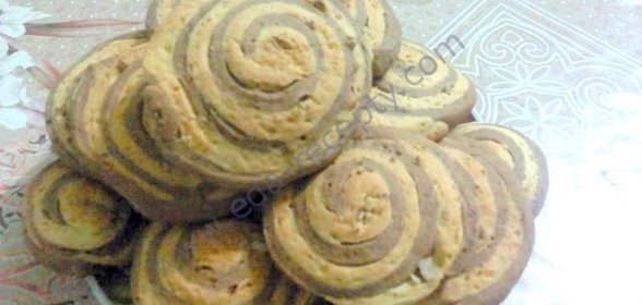 Быстрое печенье полосатое