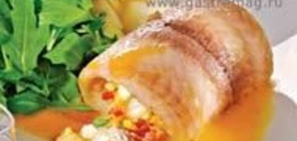 Фаршированные рулетики из морского языка