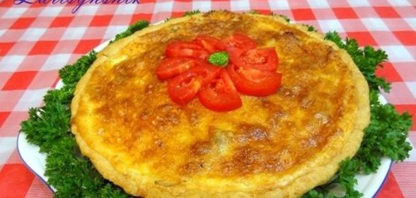 Пирог с лисичками