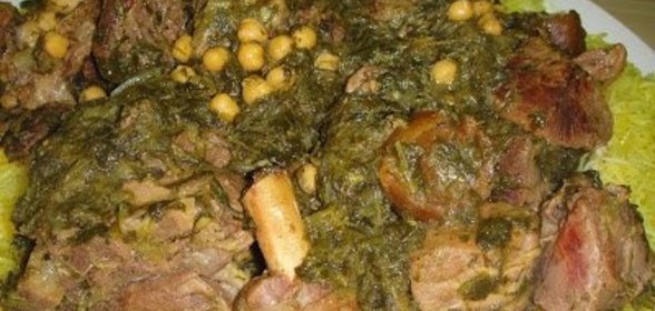 Рагу со шпинатом и горохом