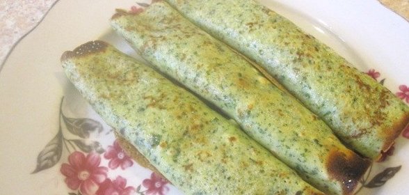 Блинчики, фаршированные ветчиной и сыром